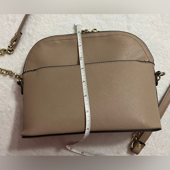 Steve Madden beige double zipper purse with long crossbody chain - Picture 4 of 13